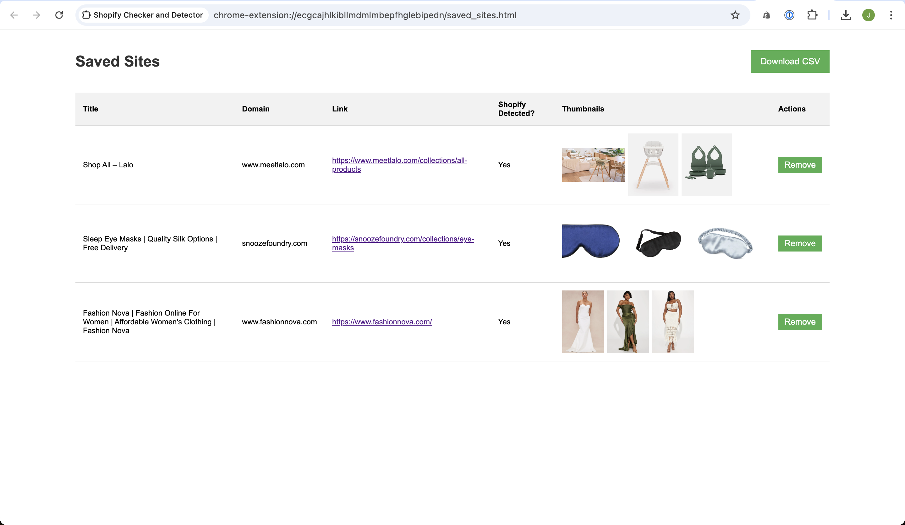 Shopify Detector Screenshot 3