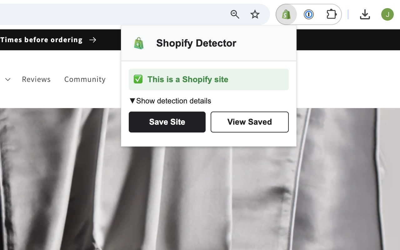 Shopify Detector Screenshot 1